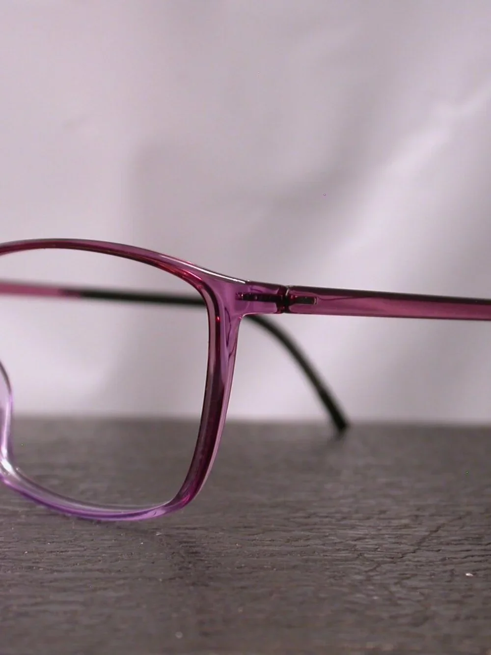 Silhouette Titan Purple Clear and Black Light Weight Eyeglasses Made in Austria